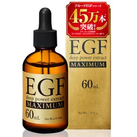 EGF Deep Power Extract Maximum, High Concentration EGF Solution Serum, 2.3 fl oz (60 ml) / Concentration 0.6 fl oz (18 μg) Introduction Serum (Made in Japan), Large Capacity, Aging Care, Unprocessed Solution, Moisturizing, Dropper