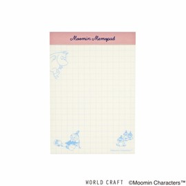 Worldcraft MONP-A7-03 Moomin Notepad, A7, 0.2 inch (5 mm) Grid, Prank, Pink