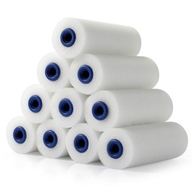 Foam Paint Roller,4-Inch Mini Paint Roller Cover Refills, Small Roller Nap, Foam-Covered Ends, High-Density Foam Covers for Roller Frame and Paint Roller Kit, Pack of 11