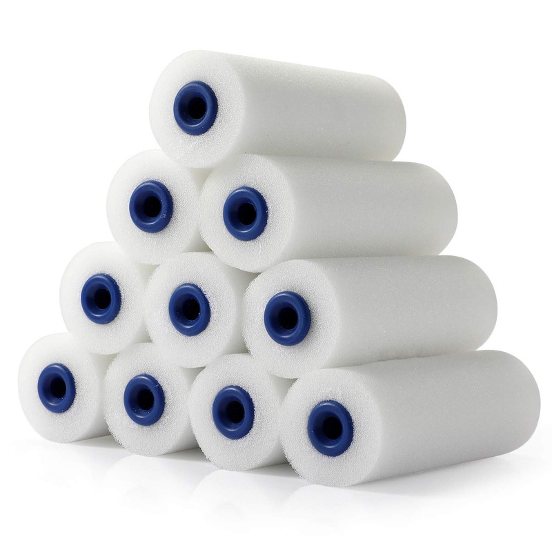 Foam Paint Roller,4-Inch Mini Paint Roller Cover Refills, Small Roller
