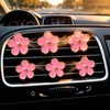 6 Pcs Pink Daisy Car Vent Clip Essential Oil Diffuser