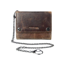 GREENLAND Montana Biker Wallet Chain Purse Buffalo Hide Brown 191-25