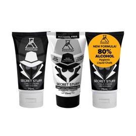 Friction Labs Secret Stuff Liquid Chalk 3-in-1 Bundle - Original, Alcohol Free and New Hygienic Formulas - Trusted by 100+ Pro Athletes in Weight Lifting, Rock Climbing, Gymnastics & More