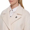 Karl Lagerfeld Paris Women's Wool Coat, Oversized Drop Shoulder White