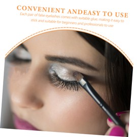 Ipetboom 10pairs False Eyelash Extensions Bulk Cosplay Lashes Strip for Women Deep Attractive Look Easy Diy for Day Night Artificial Material