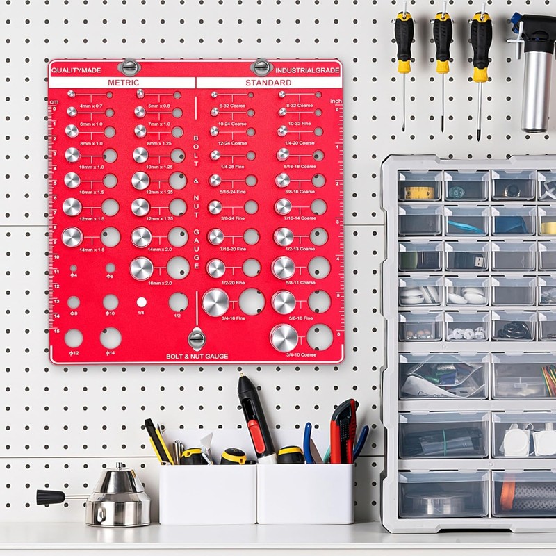 34 Nut and Bolt Thread Checker, Bolt and Nut Identifier
