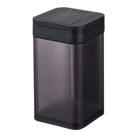 Yamazaki Industries 4820 Magnetic Flour & Spice Bottle, Tower, Black, Approx. W 2.3 x D 2.4 x H 4.1 inches (5.8 x 6 x 10.5 cm), Tower Condiment Container, Sliding Opening and Closing, Adjustable Amount