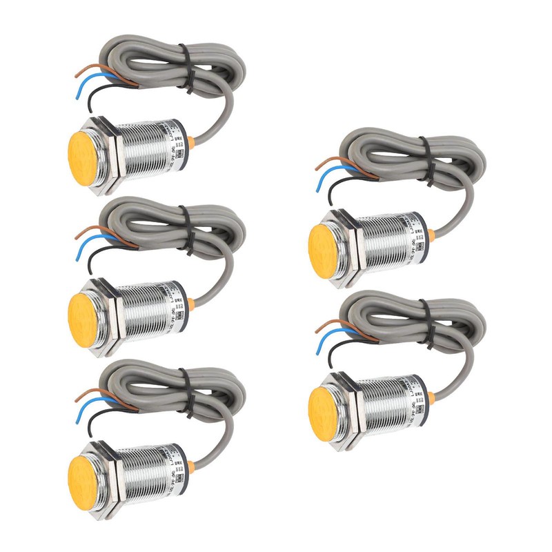 5Pcs Metal Inductive Switch Proximity Limit Sensor NPN 3‑Wire Normally