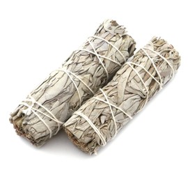 GOLD STONE White Sage Bundle Type Wand Free from Pesticides, Made in California, Approx. 0.7 oz (20 g), Set of 2