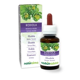 Rhodiola (Rhodiola rosea o Sedum roseum) Roots Alcohol-Free Mother Tincture Naturalma - Liquid Extract Drops 60 ml - Food Supplement - Vegan