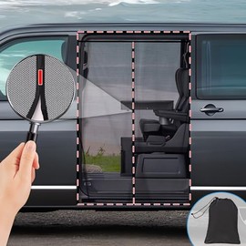 ZATOOTO Mosquitera Magnética Compatible con VW T5/T6 – Protección Contra Insectos para Puerta Lateral | Red Antimosquitos con Imán para Camping, Pesca y Viajes – Ventilación y Sombra Natural