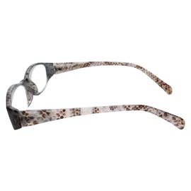 Calabria 744 Snakeskin Animal Print Reading Glasses 3.50 Grey Womens Cheaters Chic Trendy Readers Eyeglass Soft Slip In Case