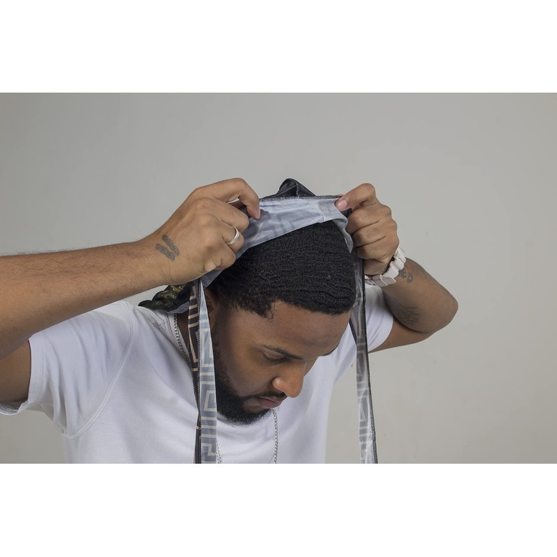 4 piezas sedosas Durags para hombres 360 ondas, diseño de