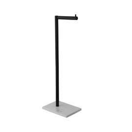 JOMANDAN 304 Stainless Steel Freestanding Toilet Paper Holder with Marble Base - Multi-Roll Capacity, No-Drill Installation, Bathroom Organizer for Compact Spaces (Black/White Marble)