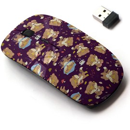 2.4G Wireless Mouse with Cute Pattern Design for All Laptops and Desktops with Nano Receiver - Cartoon Fall Fox