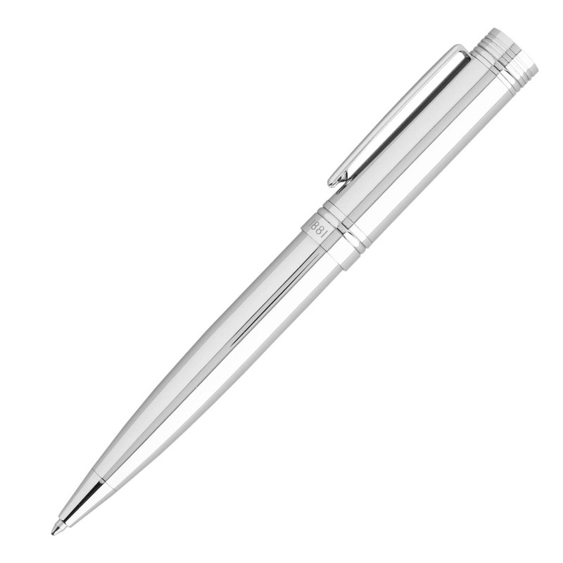 Cerruti 1881 Zoom Ballpoint Pen in Silver with Blue Refill,