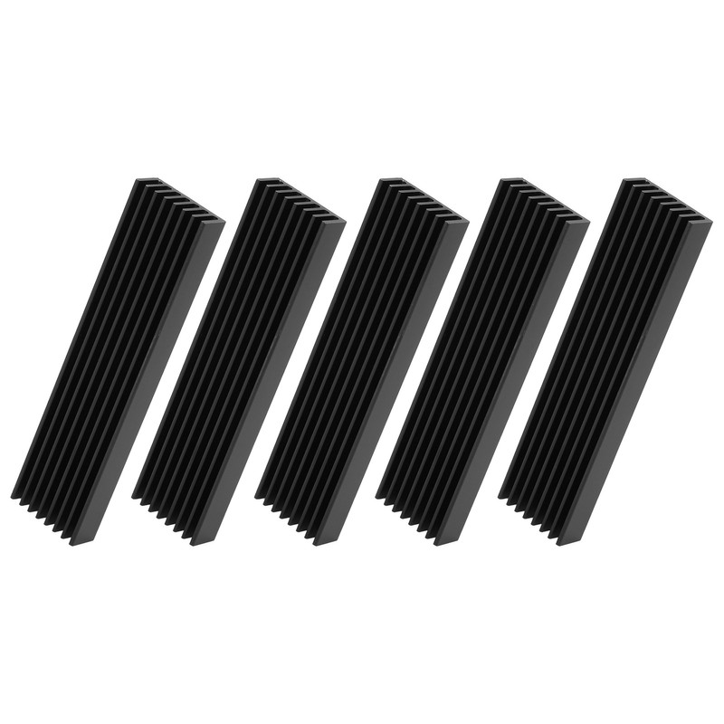 5Pcs Heat Sink Black Aluminum Radiators for CPU Amplifiers Modules