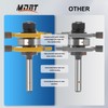 3 Edge T Joint Router Bit 1/4" Shank-Lock Miter Woodworking