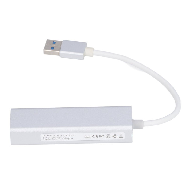 USB 3.0 to Ethernet Adapter 4 in 1 Multiport Multifunction