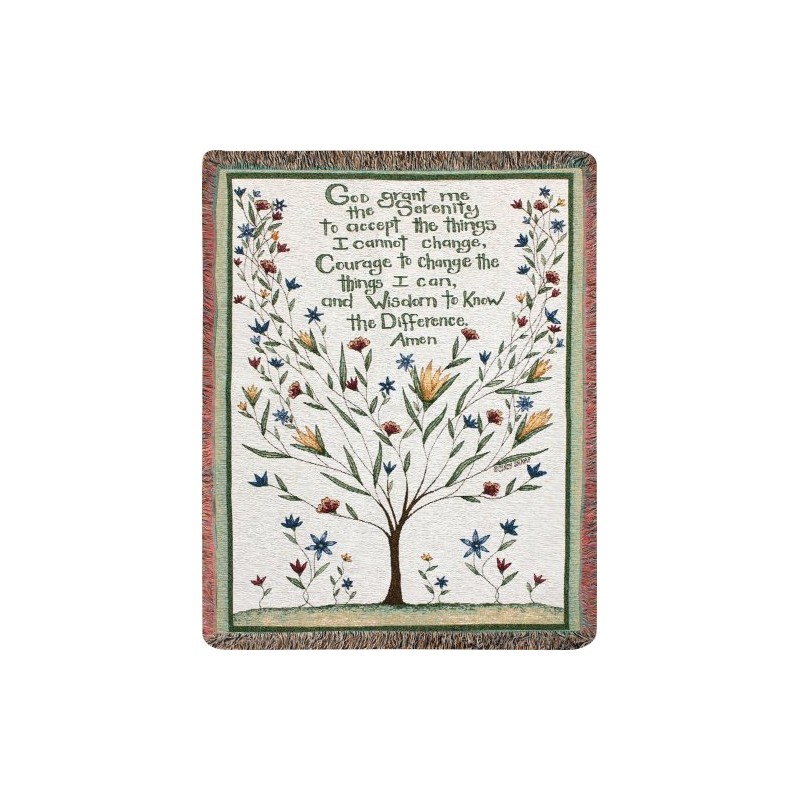 Manual Inspirational Collection 50 x 60-Inch Tapestry Throw, Serenity Prayer,