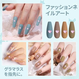 Nail Parts, Heart, Approx. 100 Pcs, 0.1 inch (3 mm), 0.2 inch (6 mm), Nail Stone, 3D, Plush, Heart Stone, Sparkle, Glass, Rhinestone, Nail Art, Deco Parts, Resin Jewelry Parts (Pink)