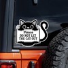 2枚セット 14x11.5cm 「猫を外に出さないで」ユーモア防水ビニール車用デカール 外装デコレーションアクセサリー 車・バイク・ノートPC・バン・窓・ドア・壁などに使用可能 | #JP07