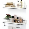 Shario White Floating Shelves - Set of 2, Wall Mounted