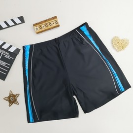 A584 Plus Size Men's Swim Trunks - Loose, Comfortable Square Briefs with Anti-Embarrassment Feature Swim 2XL (72.50 Kg-80.00 Kg/Blue) 10ea