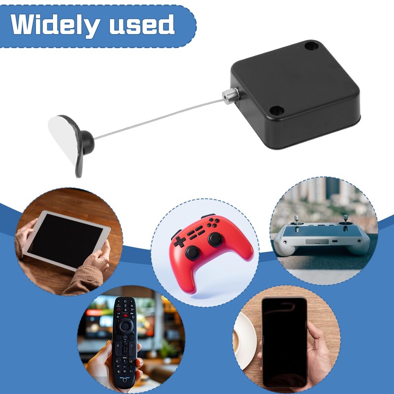 MILAKE Retractable Remote Control Holder Tether Lock, 3 Pcs 6.5ft