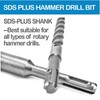 17Pcs SDS Plus Rotary Hammer Drill Bits and Chisel Bits