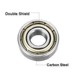 sourcing map Pack of 10 Deep Groove Ball Bearings 695Z Double Shield 5 mm x 13 mm x 4 mm Ball Bearings Carbon Steel