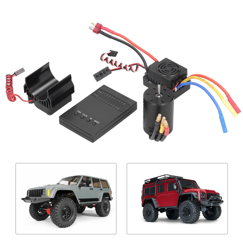 3650 4300KV Brushless Motor 60A ESC Program Card Motor Heat