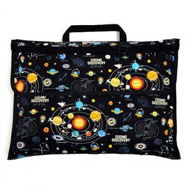 COLORFUL CANDY STYLE N4727100 Disaster Prevention Hood Cover, Boys, Elementary School Students, Backrest, Floor Cushion, Stylish, Standard, Solar System Planets and Cosmos Planetarium, Black