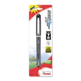 Pentel EnerGel NV Liquid Gel Pen, 1.0mm, Bold Line, Capped, Metal Tip, Black Ink, 1 Pack (BL30BPA)