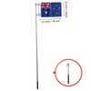 National Flag Countries Flags with Handheld Flagpole Telescopic Stainless Steel
