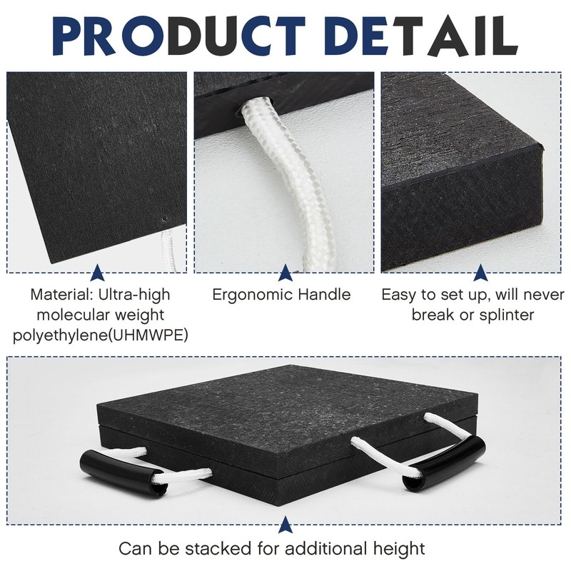 Drydiet Rv Jack Blocks Pads Stabilizing Outrigger Pads Black Rv