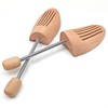 Jortmrd 1 Pair Wooden Shoe Trees Spiral Spring Shoe Trees