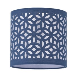 firstchoicelighting Navy Blue Table Lamp Shade, Lampshade for Table Lamp or Bedside Light, Modern Cut Out Design, Diameter 15cm