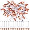 Hilitchi Dome Head Red Copper Blind Rivets Self-Plugging Open End Dome Head Decorating Fastener Nails Pop Rivets Core(3.2x6.4mm-50PCS)