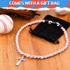 Glenmal 2 Rope Baseball Cross Necklace Boys Baseball Titanium Necklace