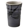 Shigaraki Ware Hechimon Free Cup Black Glaze Sink