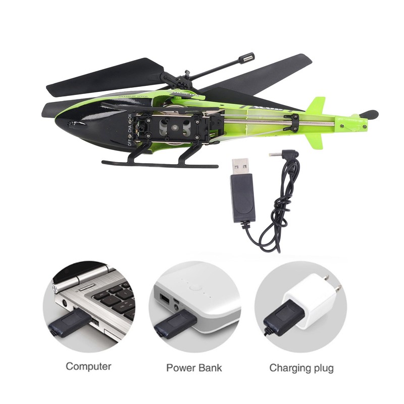 Remote Control Helicopter 2.4G Fixed Height Green Plastic Mini RC