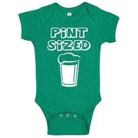 Reaxion Funny Cute Baby Boy Girl Clothes - Irish Pint Sized Bodysuits (Green, 12 Months)