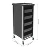 Giciashop Salon Trolley Cart with Wheels,Salon Rolling Cart with 5