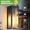 CRIRY 13" Motion Sensor Black Exterior Lighting Fixtures 2Pack, Dusk