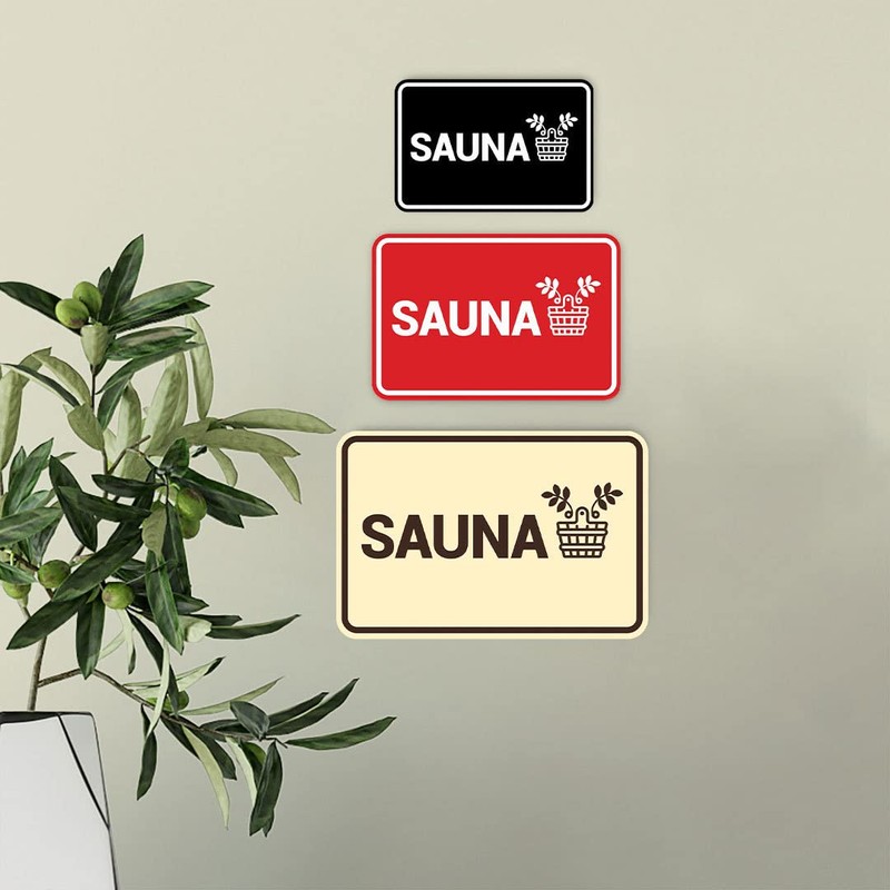 Signs ByLITA Classic Framed Sauna Sign (Black Gold) - Medium