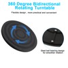 Black 20 cm Turntable, 360° Rotating Turntable, Plastic, Multi-Purpose Rotating