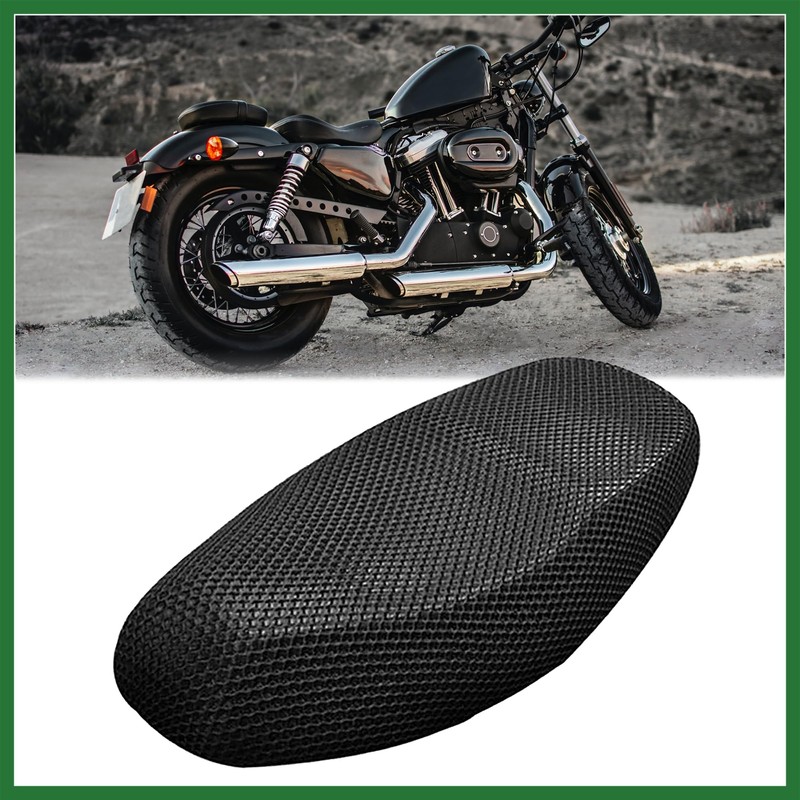 Motoforti XXL Black Motorcycle Net Mesh Seat Full Cover Breathable