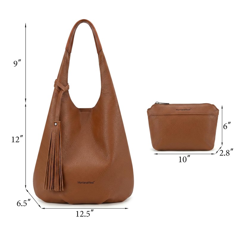 Montana West Slouchy Hobo Bags for Women 2PCS Shoulder Bag