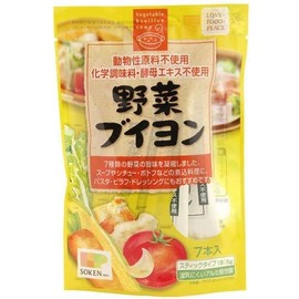 Sougensha Vegetable Bouillon (Granule Type), 1.2 oz (35 g) x 7 Bottles (0.2 oz (5 g) x 3 (Individual Stick Packaging)